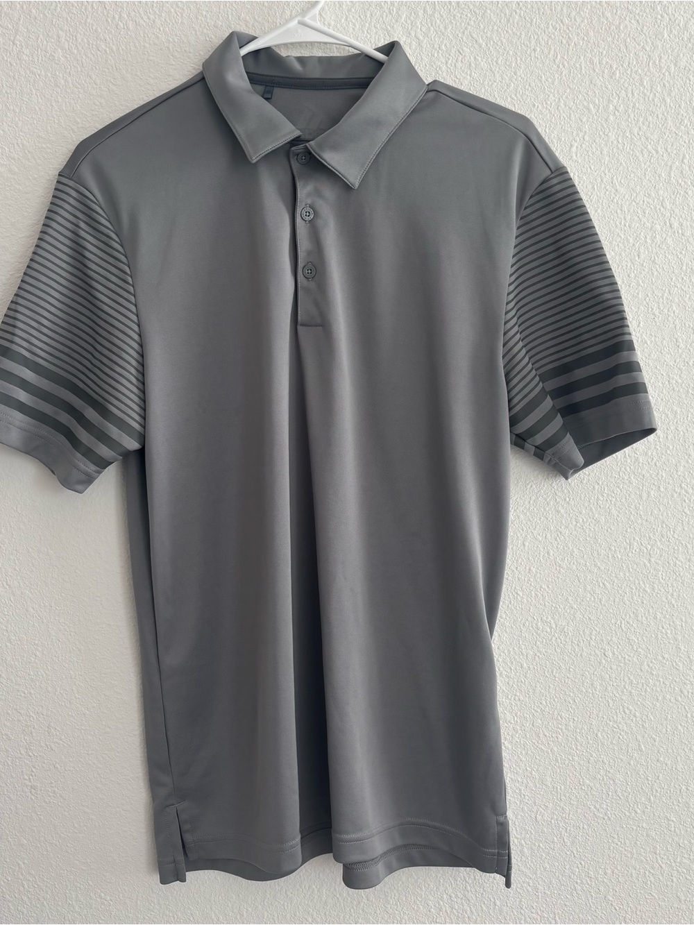 Adidas Grey Polo Shirt Mens Medium Athletic Golf